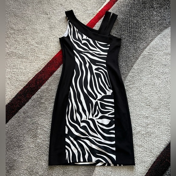 Joseph Ribkoff Zebra Print Sheath Dress - Picture 4 of 4